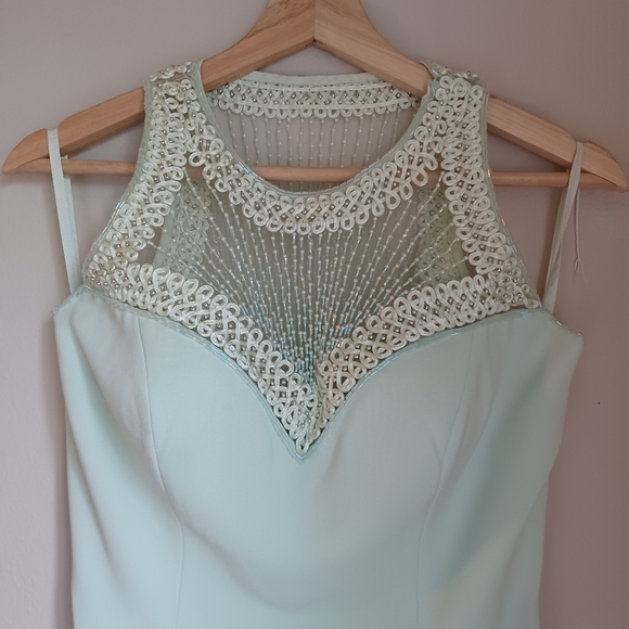 Alyce Designs Dresses & Skirts - Vintage Alyce Designs Mint Green Beaded Gown